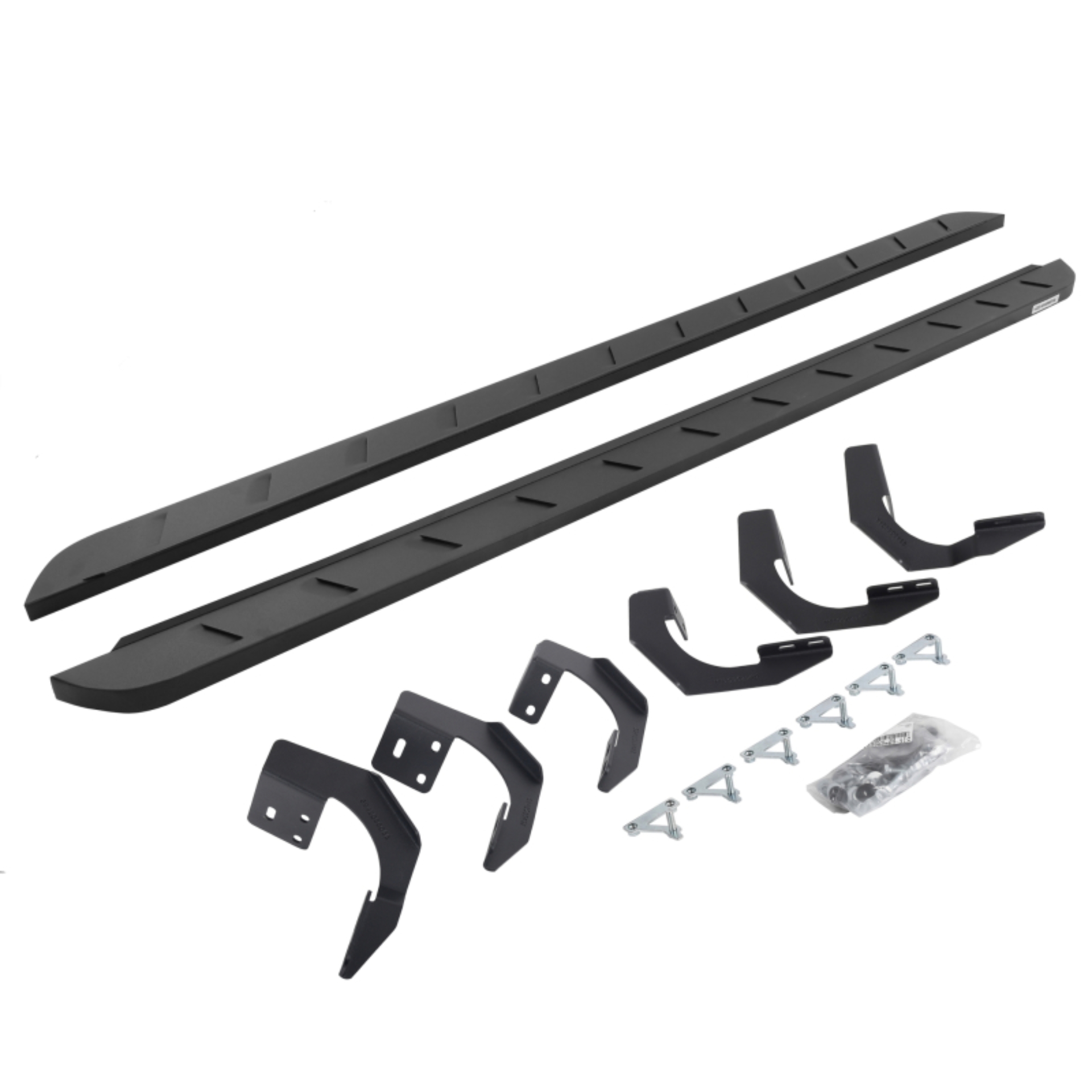 Picture of Go Rhino 19-22 Ram 1500 CC 4DR (Not Classic) RB10 Slim Running Boards Kit (w/Brackets) - Tex. Blk