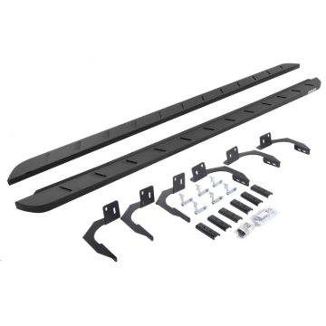 Picture of Go Rhino 09-14 Dodge Ram 1500 QC 4DR RB10 Slim Running Boards Kit (Incl. Brackets) - Tex. Blk