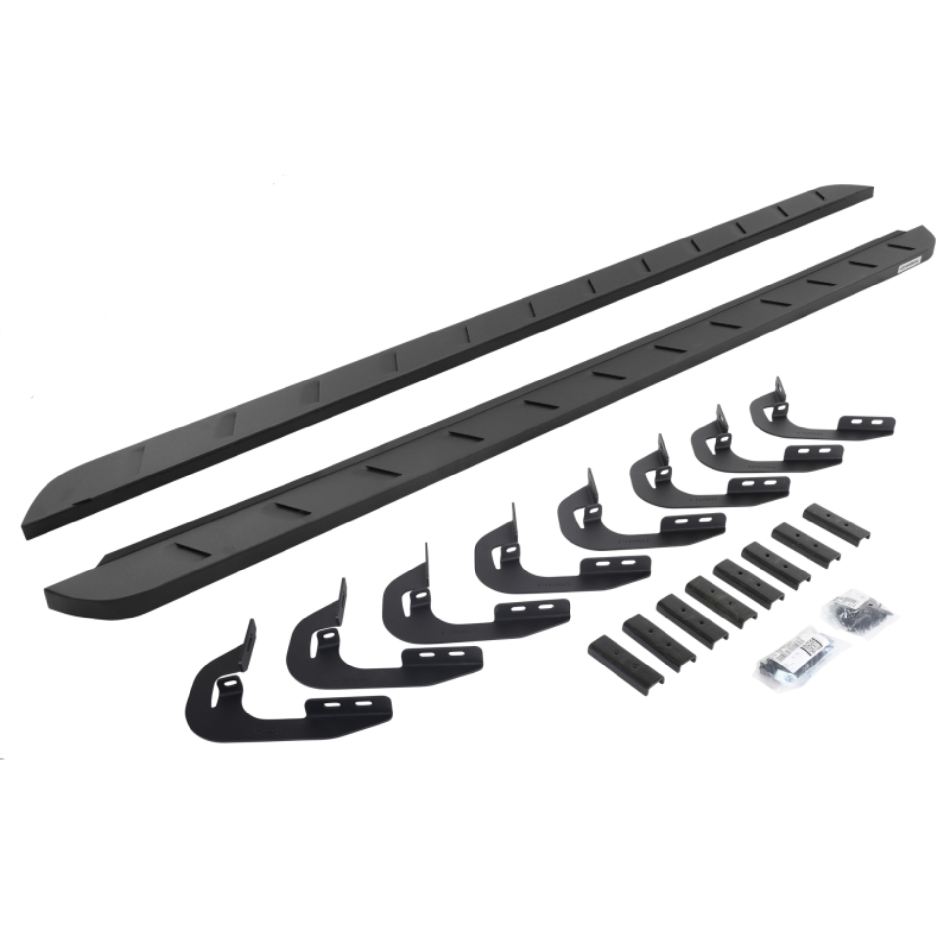 Picture of Go Rhino 14-18 GMC Sierra 1500 CC 4DR RB10 Slim Running Boards Kit (Incl. Brackets) - Tex. Blk