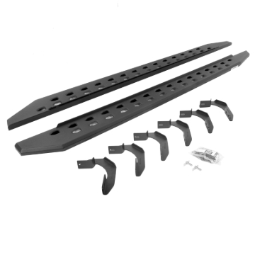 Picture of Go Rhino 04-14 Ford F-150 Super Cab 4DR RB20 Slim Running Boards Kit (Incl. Brackets) - Tex. Blk