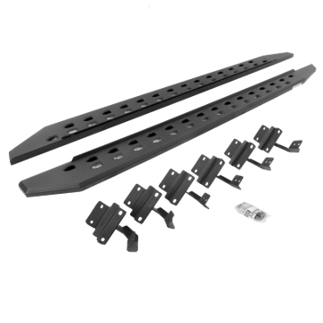 Picture of Go Rhino 15-22 Ford F-150 (17-22 Raptor) SC RB20 Slim Running Boards Kit (w/Brackets) - Tex. Blk