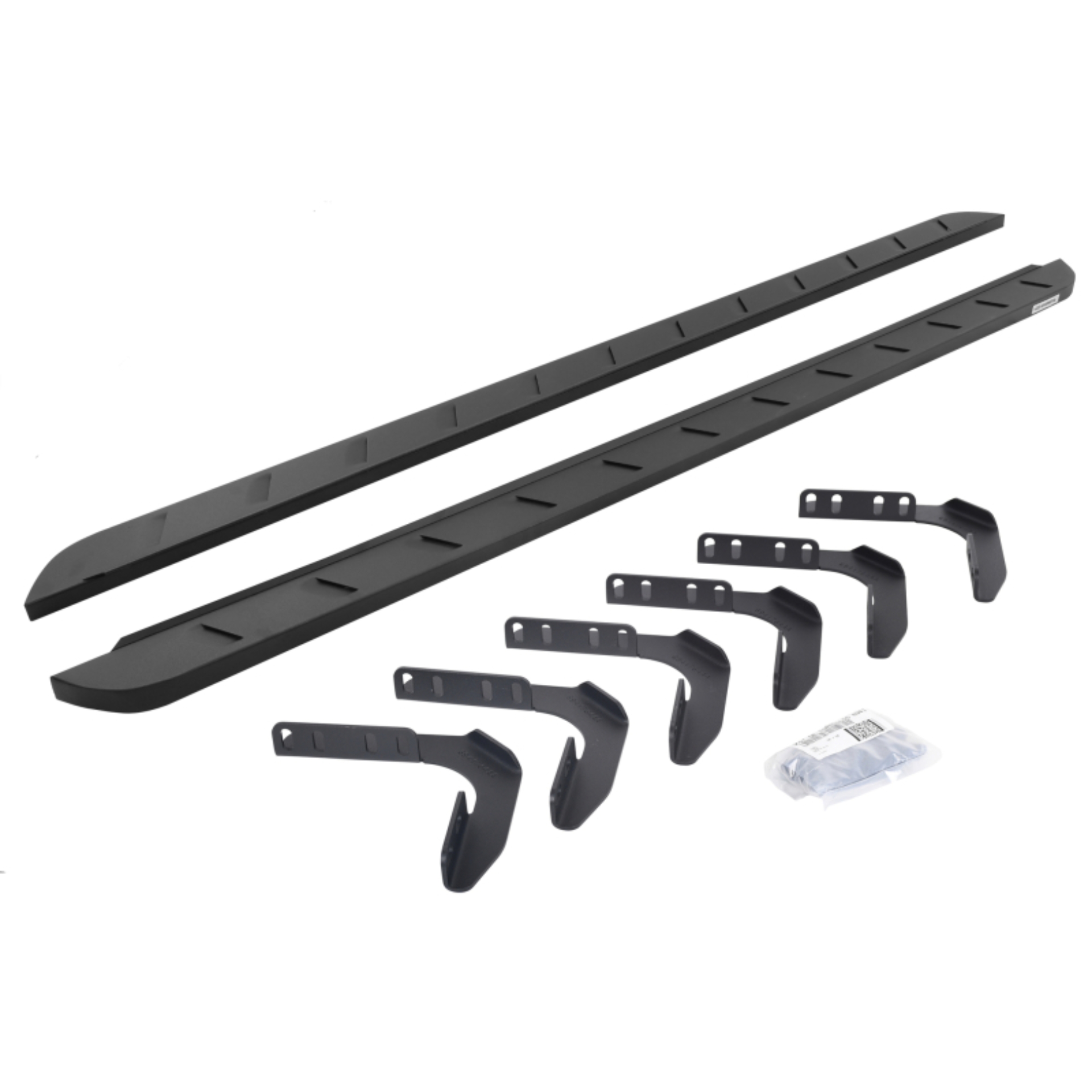 Picture of Go Rhino 99-16 Ford F-250 / F-350 Crew Cab 4DR RB10 Slim Running Boards Kit (w/Brackets) - Tex. Blk