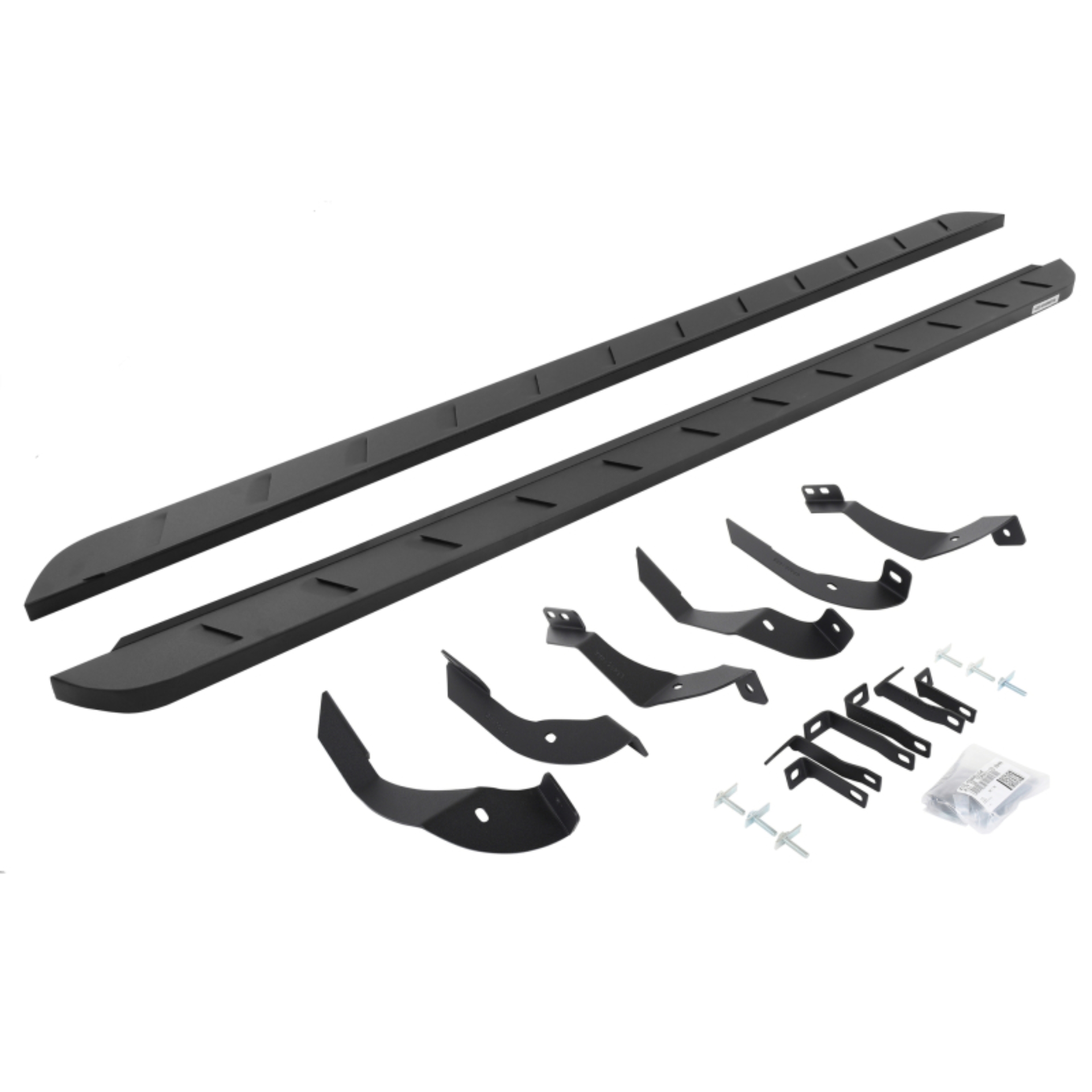 Picture of Go Rhino 15-19 GMC Sierra 2500/3500HD CC 4DR Dsl RB10 Slim Running Boards Kit(w/Brackets) - Tex. Blk