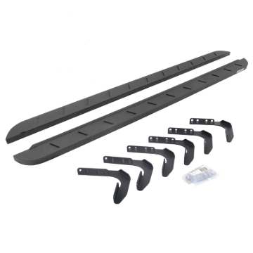 Picture of Go Rhino 99-16 Ford F-250 / F-350 CC 4DR RB10 Slim Running Boards Kit (w/Brackets) - Bedliner Coat
