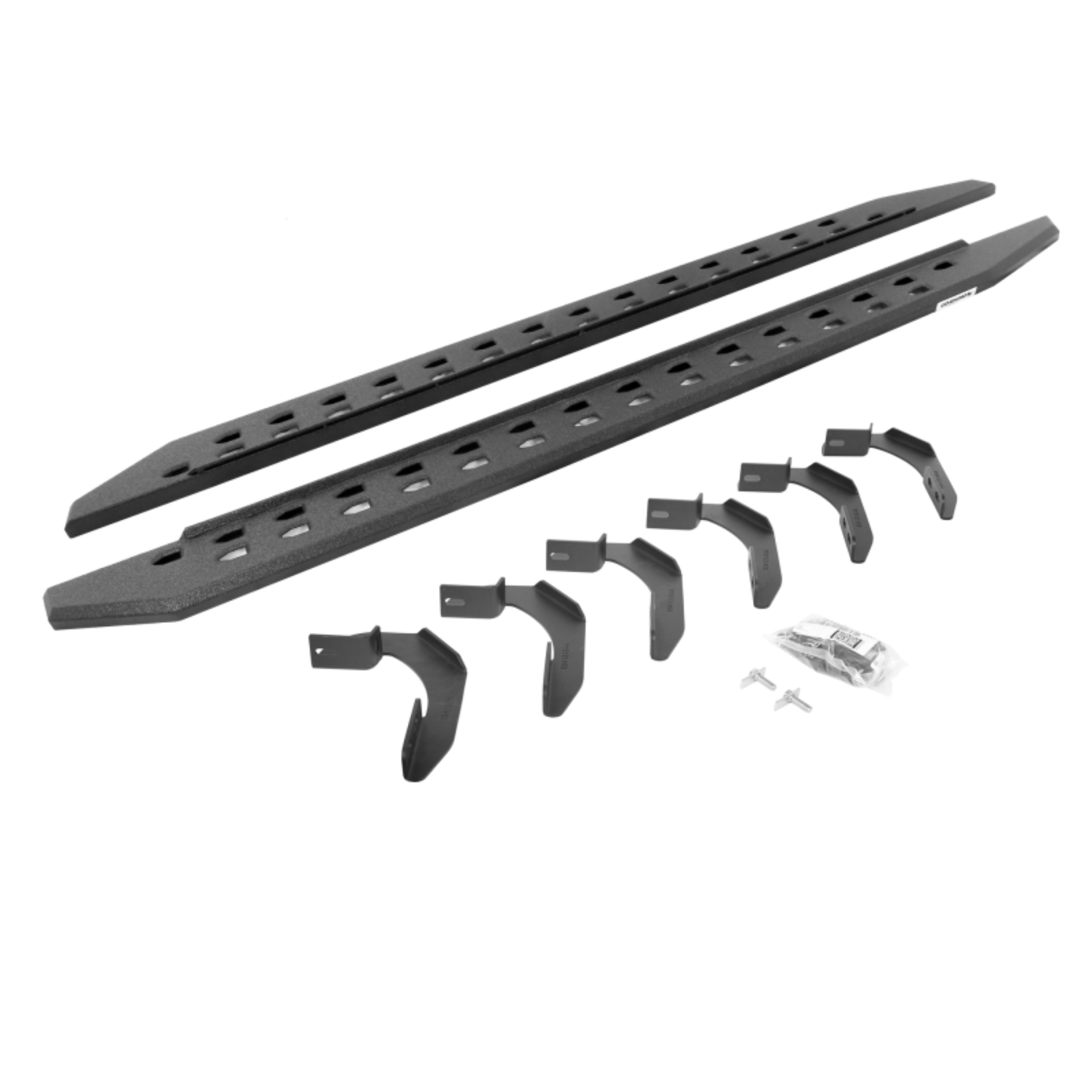 Picture of Go Rhino 04-14 Ford F-150 Super Crew 4DR RB20 Slim Running Boards Kit (w/Brackets) - Bedliner Coat