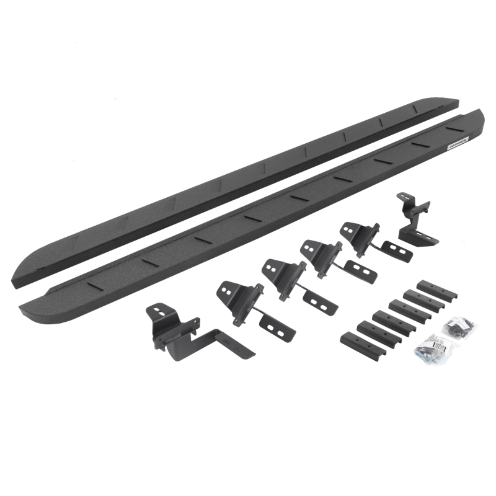 Picture of Go Rhino 07-18 Jeep Wrangler JK 4DR RB10 Slim Running Boards Kit (Incl. Brackets) - Bedliner Coating