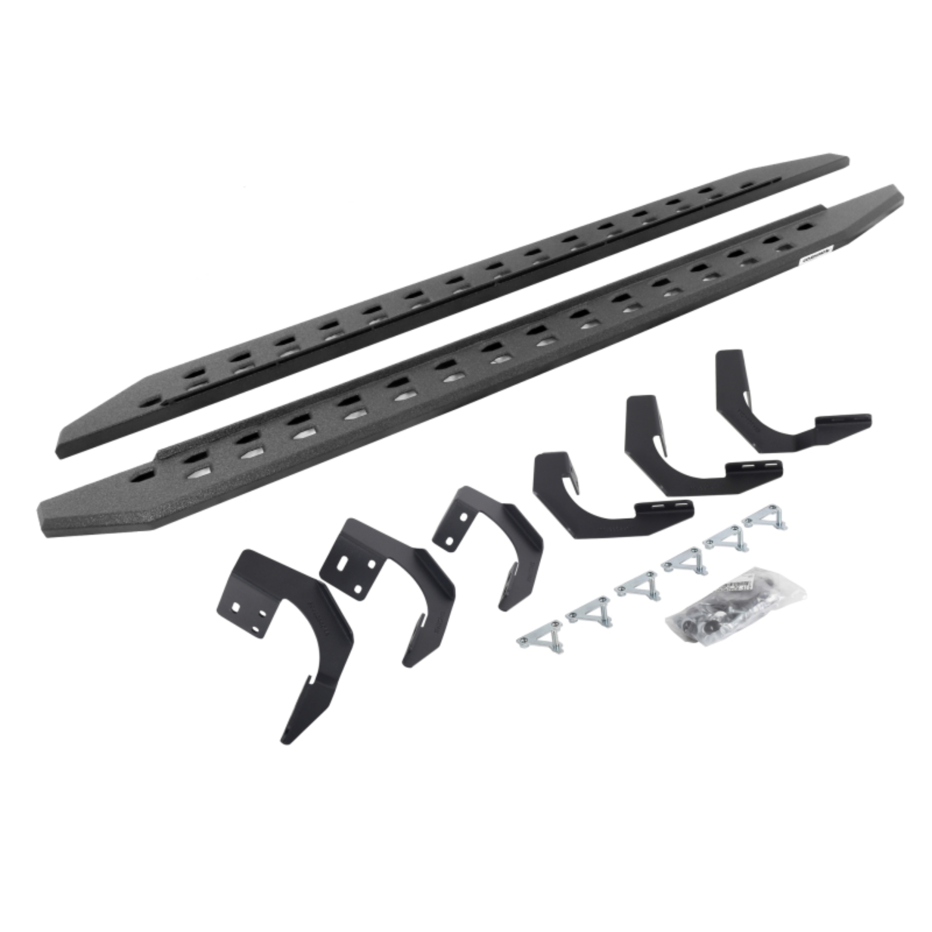 Picture of Go Rhino 15-22 Ram 1500 QC 4DR (Clssc Bdy) RB20 Slim Running Boards Kit (w/Brackets) - Bedliner Coat