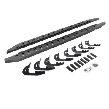 Picture of Go Rhino 15-19 GMC Sierra 2500/3500HD DC 4DR RB20 Slim Running Boards Kit (w/Brackets) - Bedliner Ct