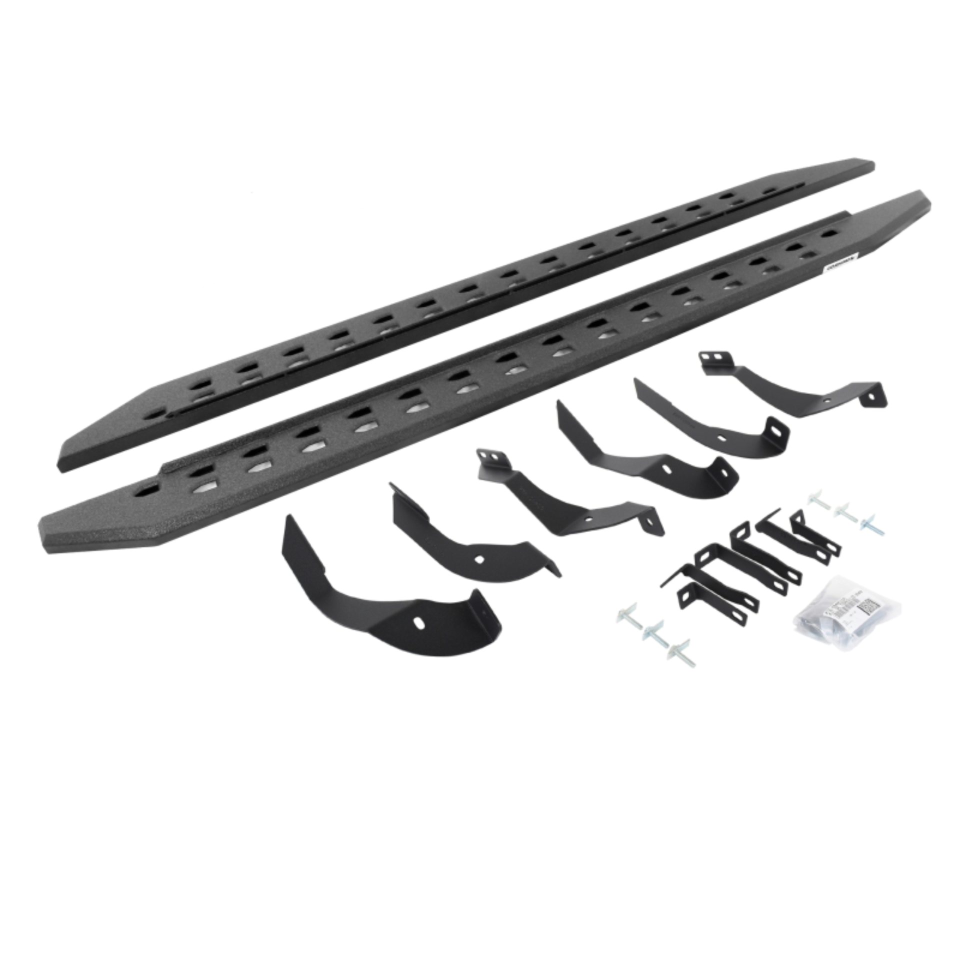 Picture of Go Rhino 15-19 GMC Sierra 2500/3500HD CC Dsl RB20 Slim Running Boards Kit (w/Brackets) - Bedliner Ct