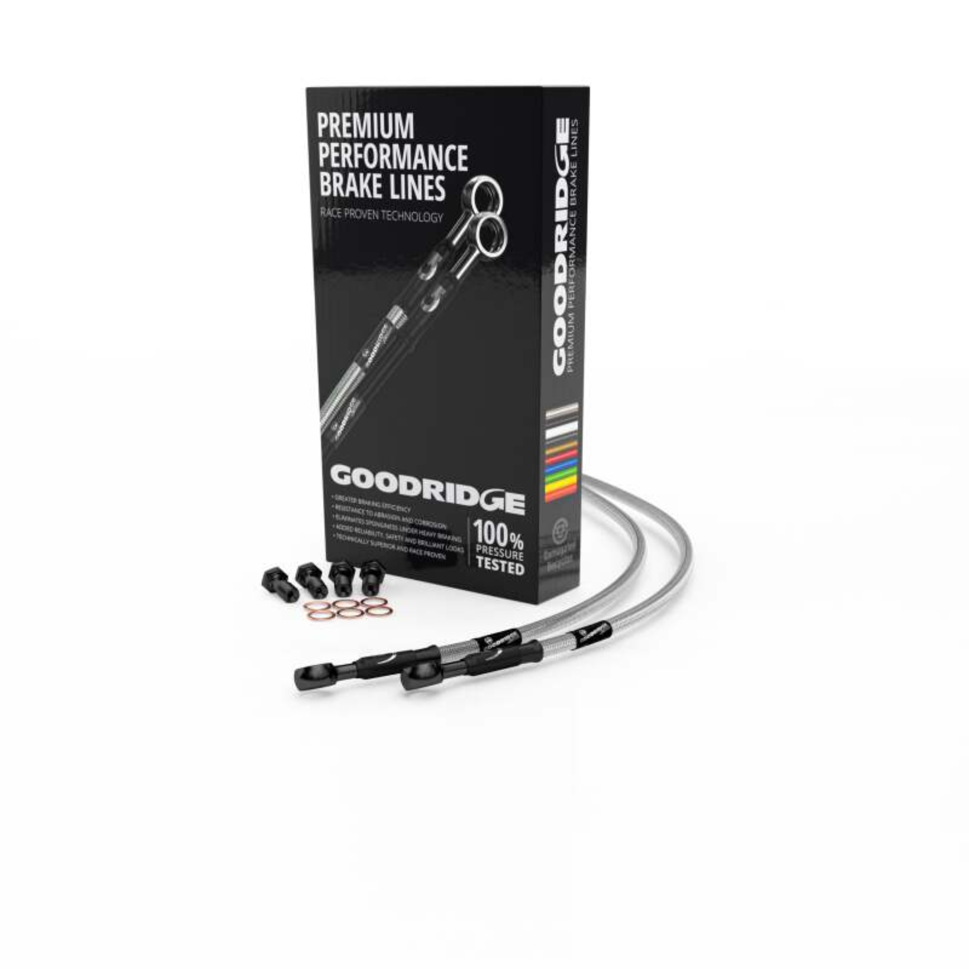 Picture of Goodridge 01-03 Harley-Davidson FXDXT Black Front Brake Line w/Clear Fitting