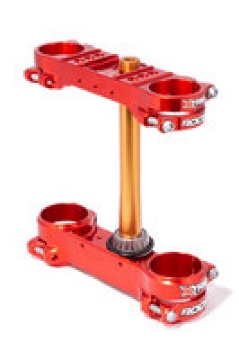 Picture of XTrig 18-19 GasGas EC/XC 200-300/ GP 250-300 ROCS Tech Triple Clamp 22.5 mm. Offset M12 - Red