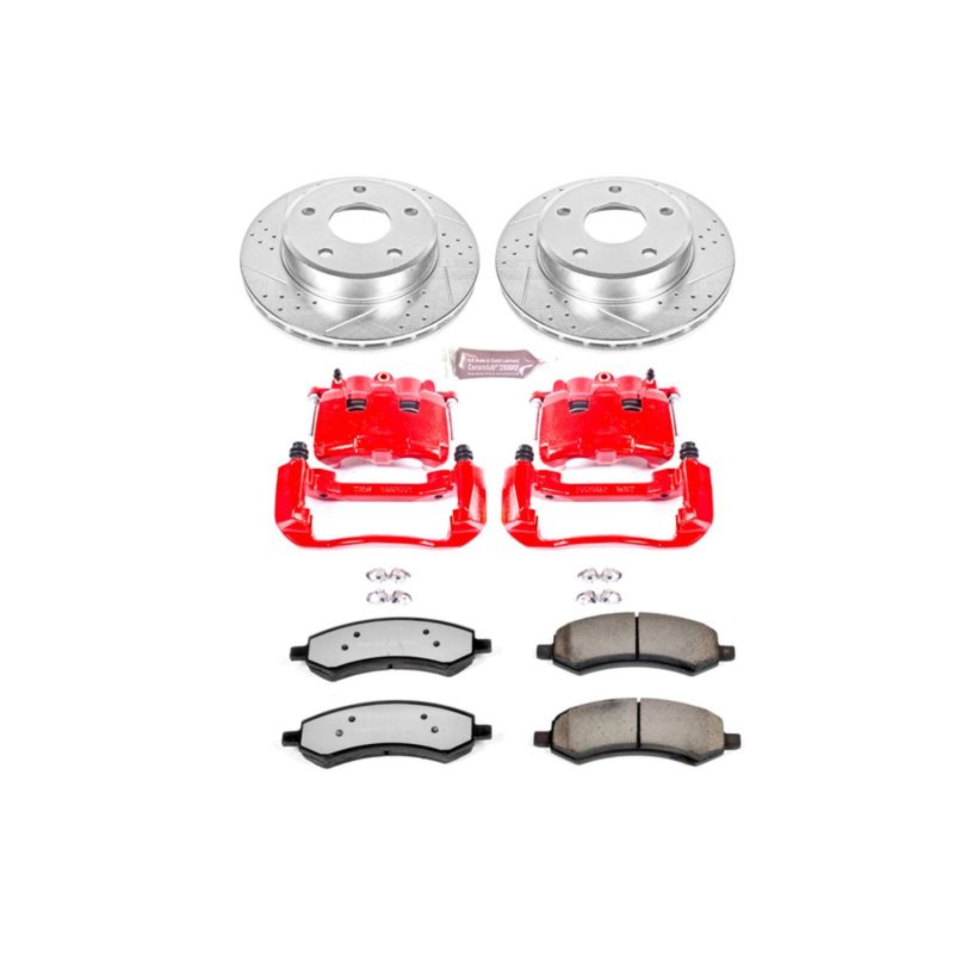 Picture of Power Stop 06-09 Mitsubishi Raider Front Z36 Truck & Tow Kit w/Cals