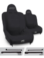 Picture of PRP Premier High Back Suspension Seats Kit for Jeep Wrangler CJ7/YJ (Pair) - Black