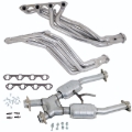 Picture of BBK 94-95 Ford Mustang 5.0L 1-5/8 Long Tube Headers w/High Flow Catted X-Pipe (Silver Ceramic)