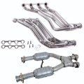 Picture of BBK 79-93 Ford Mustang 5.0L 1-3/4 Long Tube Headers w/High Flow Catted X-Pipe (Silver Ceramic)