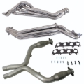 Picture of BBK 11-14 Ford Mustang GT 1-3/4 Long Tube Headers w/High Flow Catted Mid Pipe (Silver Ceramic)