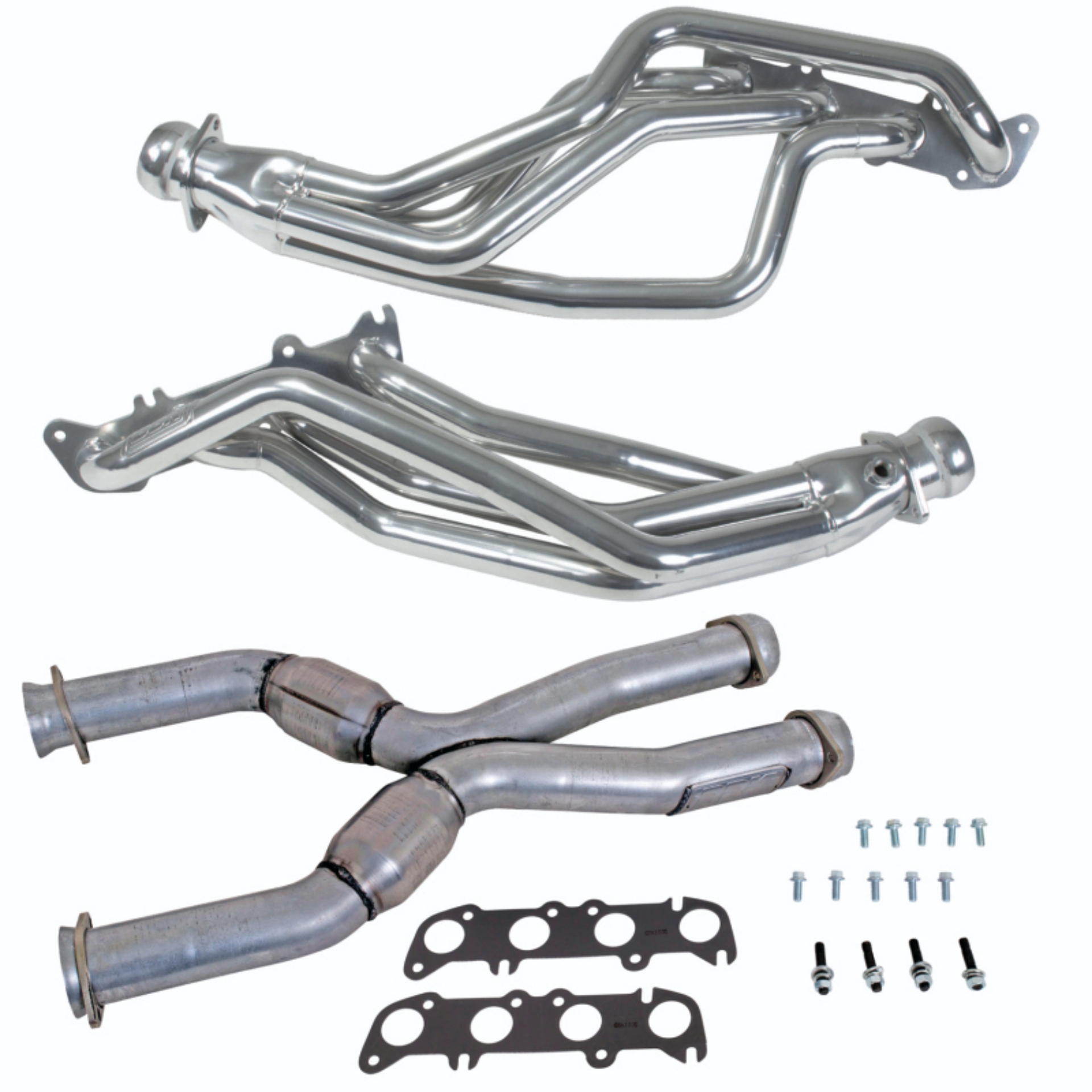 Picture of 86-04 MUSTANG COYOTE SWAP 1-3/4" LONG TUBE HEADERS PLUS MID PIPE (SILVER)