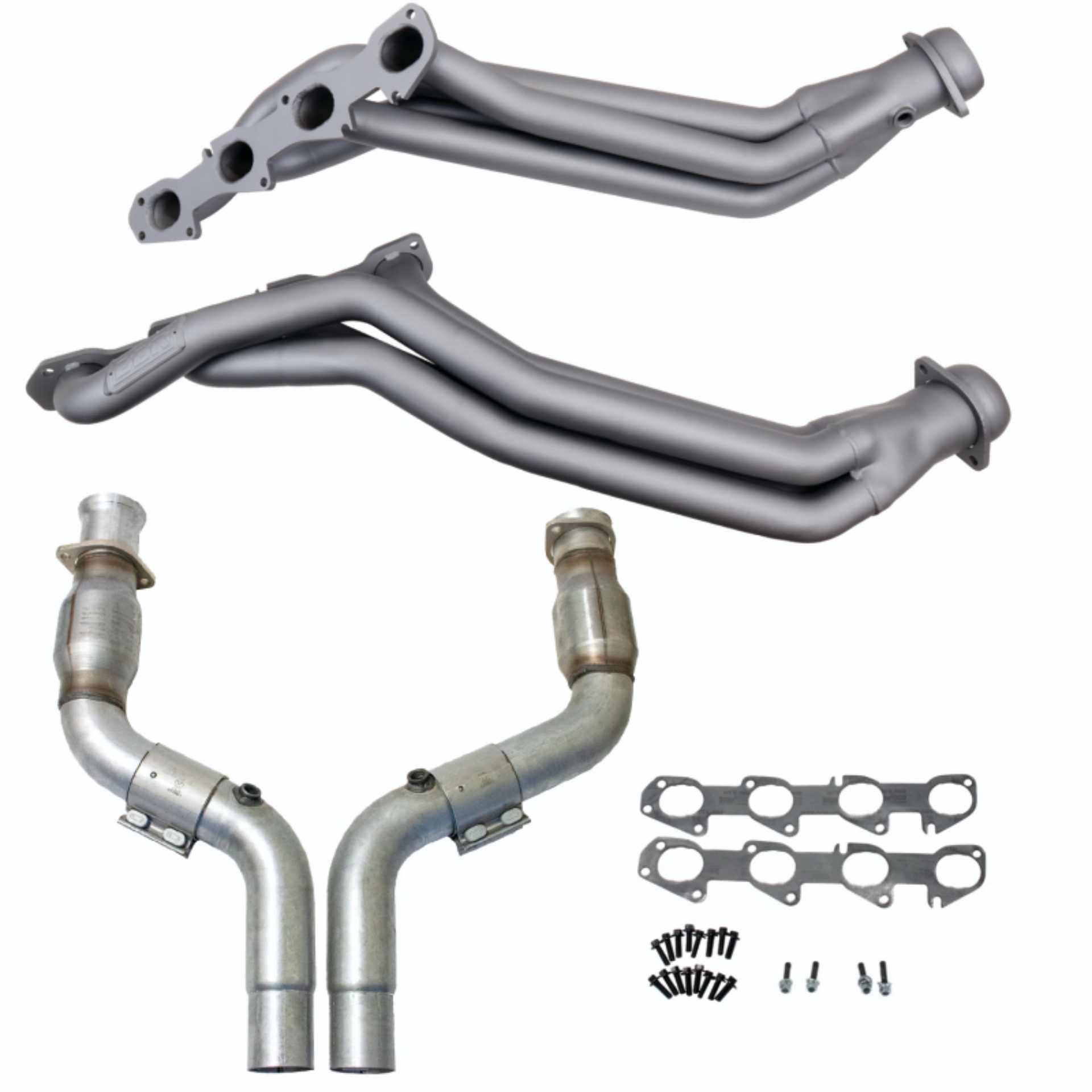 Picture of 06-24 DODGE 6.1/6.2/6.4 HEMI 1-7/8 LONG TUBE HEADERS PLUS MID PIPE (TITANIUM)