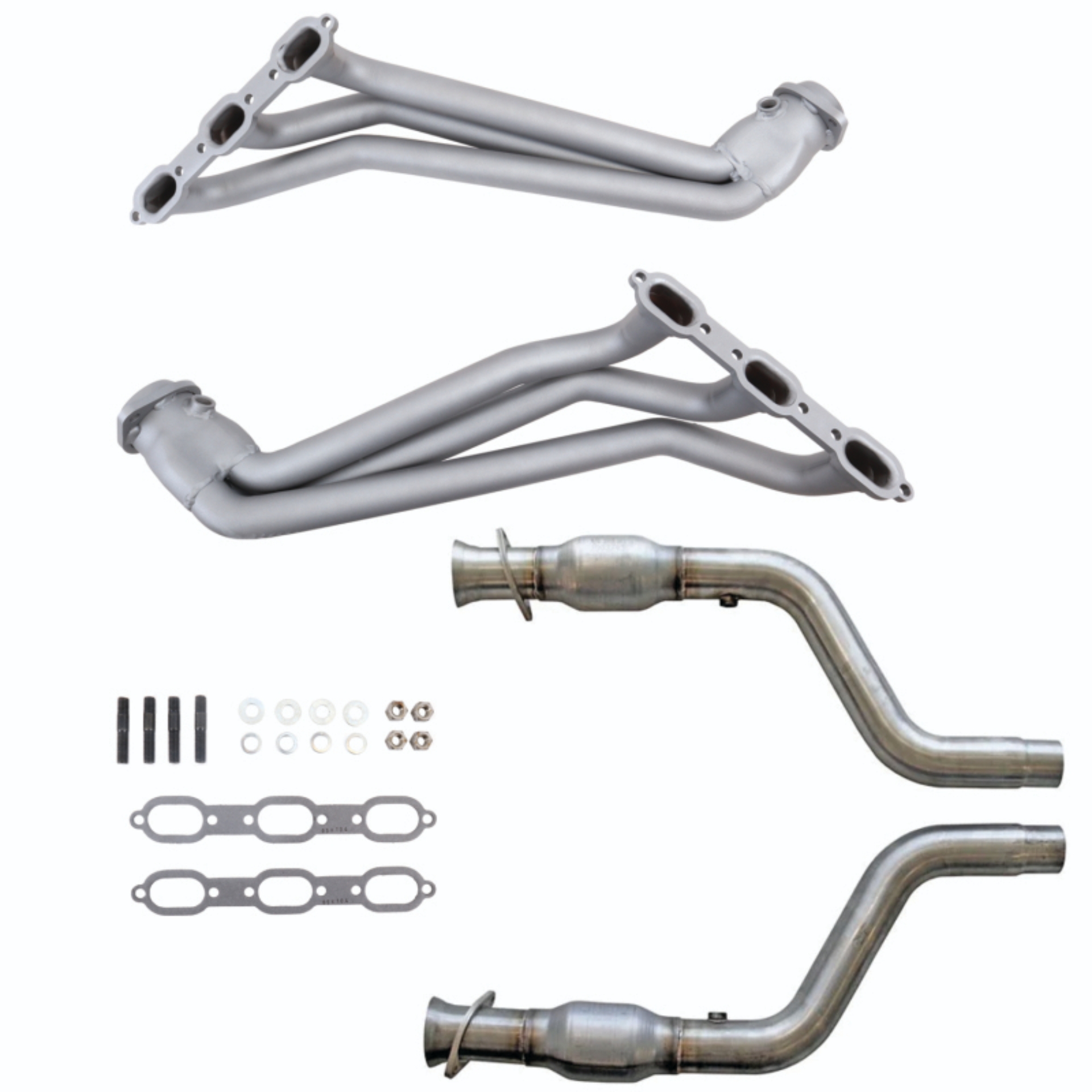 Picture of 05-10 DODGE CHALL/CHAR V6 1-5/8 LONG TUBE HEADERS PLUS MID PIPE (TITANIUM)
