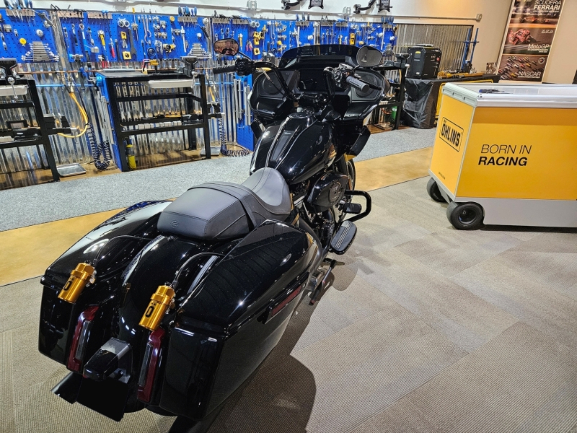 Picture of Ohlins 14-25 Harley FL Touring STX 36 Twin Blackline 12in Stiffer Spring Shocks