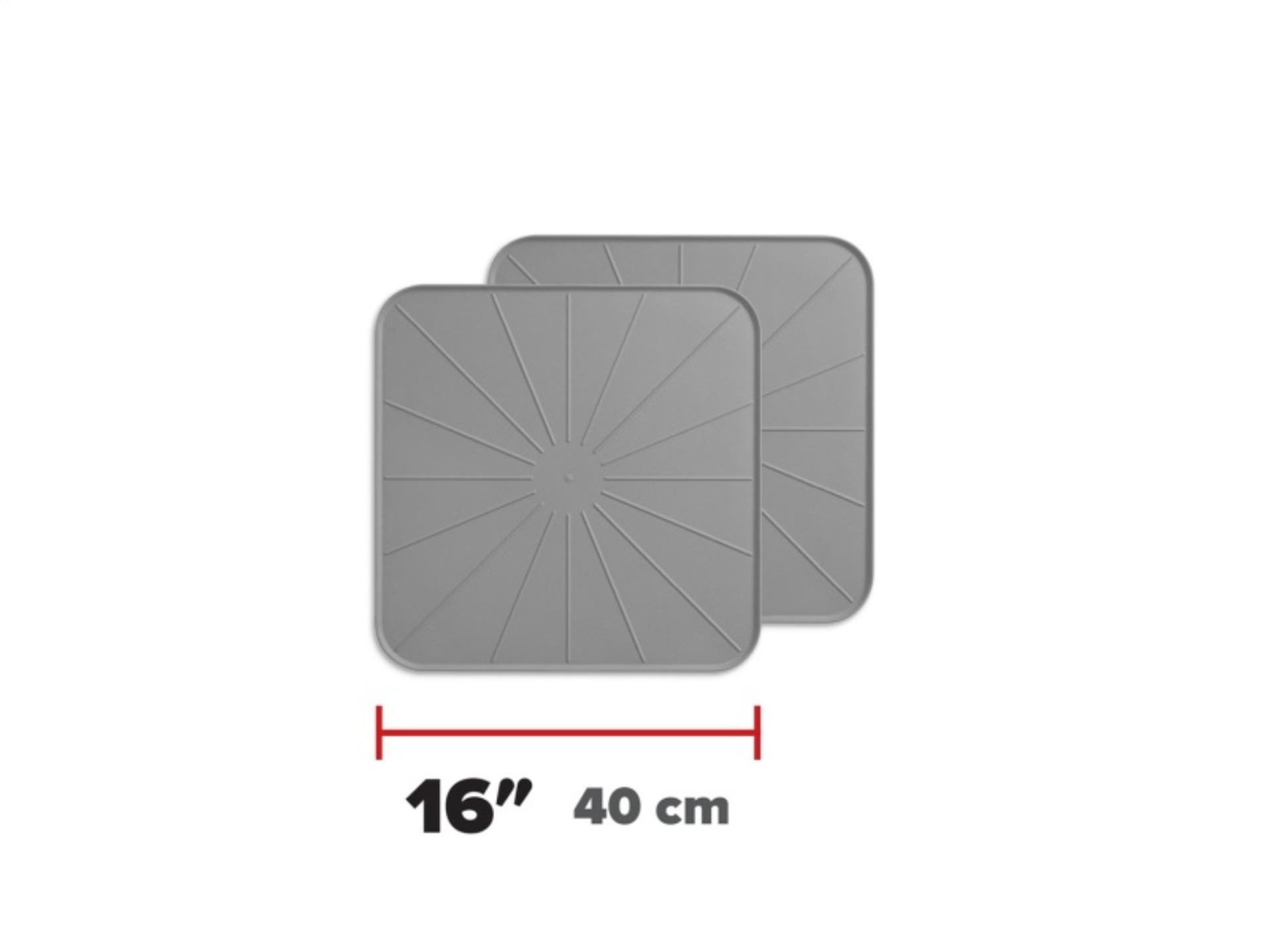 Picture of WeatherTech Plant Mats/Coasters 16in. Square - Grey (2pc Set)