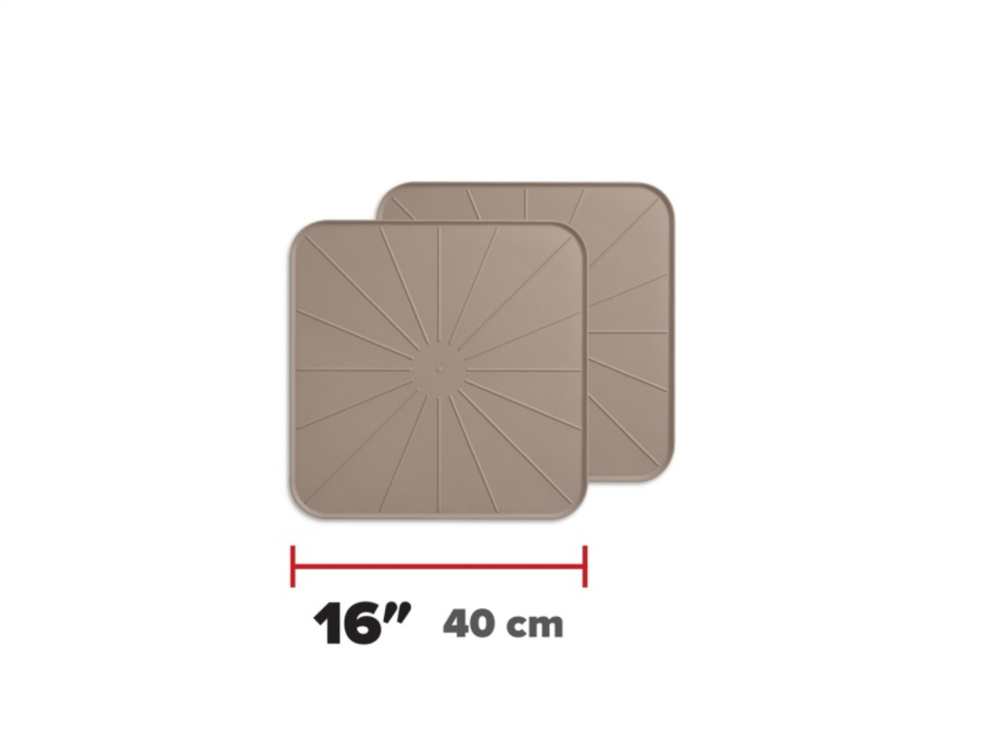 Picture of WeatherTech Plant Mats/Coasters 16in. Square - Tan (2pc Set)