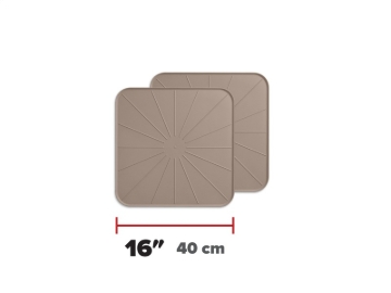Picture of WeatherTech Plant Mats/Coasters 16in. Square - Tan (2pc Set)