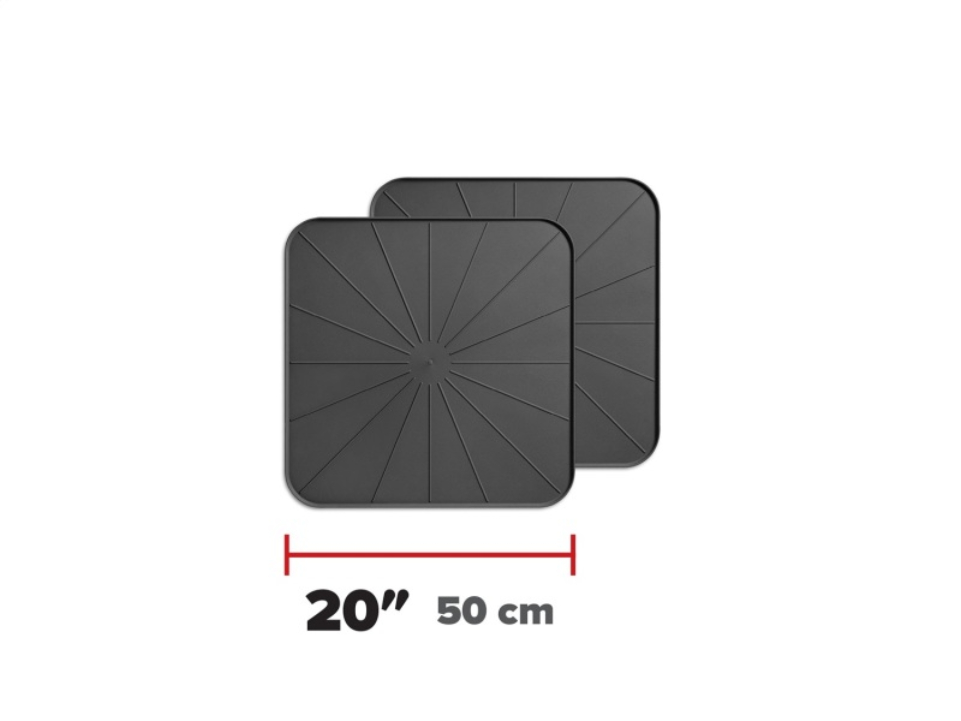 Picture of WeatherTech Project Mats 20in. Square - Black (2pc Set)