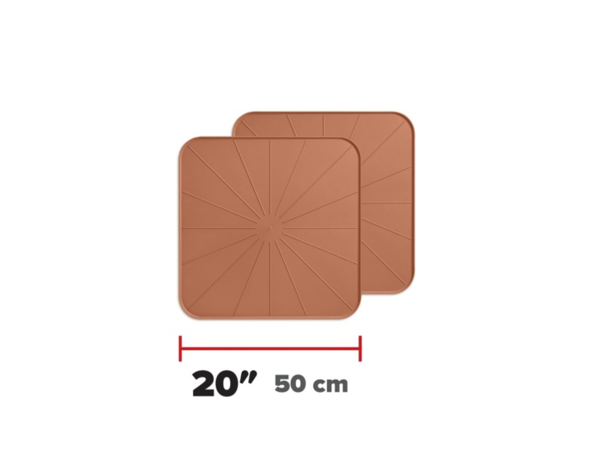 Picture of WeatherTech Project Mats 20in. Square - Terracotta (2pc Set)