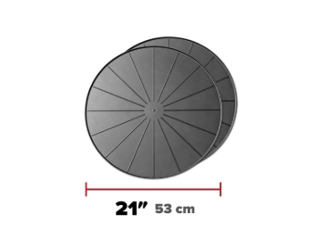 Picture of WeatherTech Project Mats 21in. Round - Black (2pc Set)