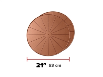 Picture of WeatherTech Project Mats 21in. Round - Terracotta (2pc Set)