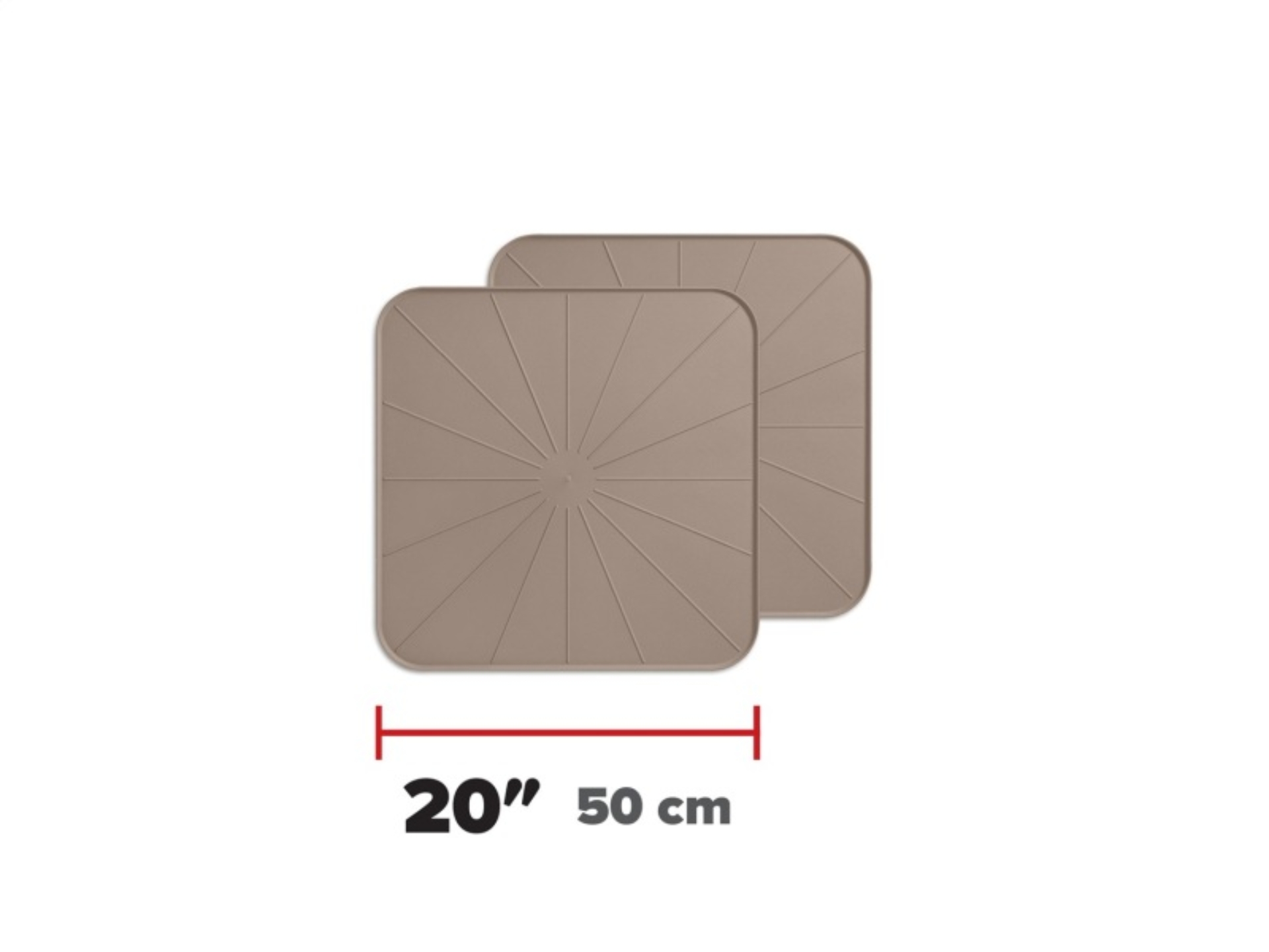 Picture of WeatherTech Project Mats 20in. Square - Tan (2pc Set)