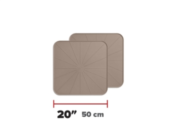 Picture of WeatherTech Project Mats 20in. Square - Tan (2pc Set)