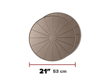Picture of WeatherTech Project Mats 21in. Round - Tan (2pc Set)
