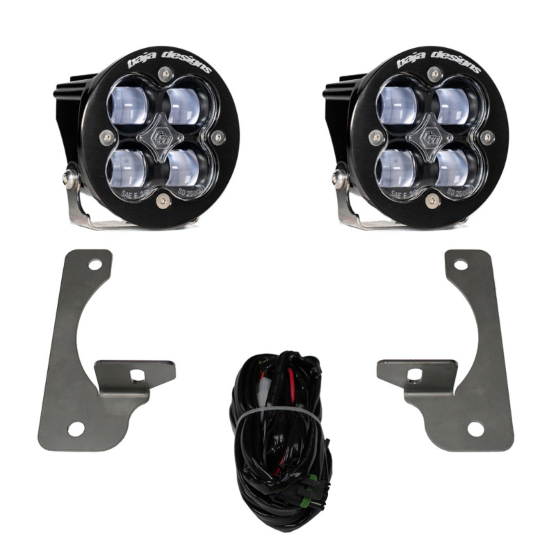 Picture of Baja Designs 07-18 Wrangler JK w/Premium OE Bumper Squadron R SAE Fog Pocket Kit