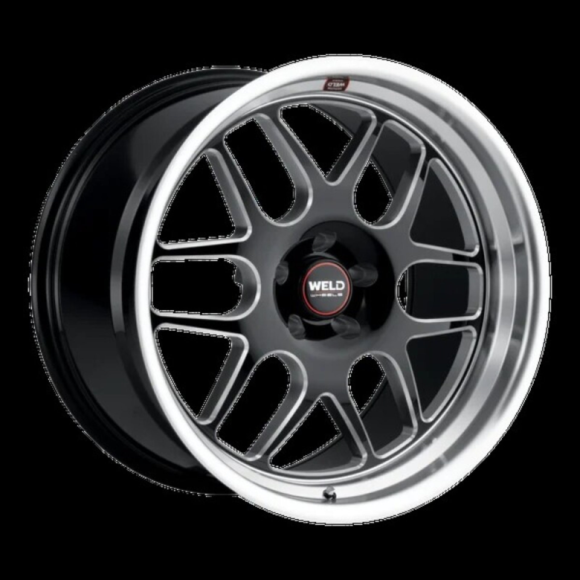 Picture of Weld Solana 20x9 / 5x115 BP / ET20 / 71.6mm Bore - Gloss Black MIL DIA Wheel