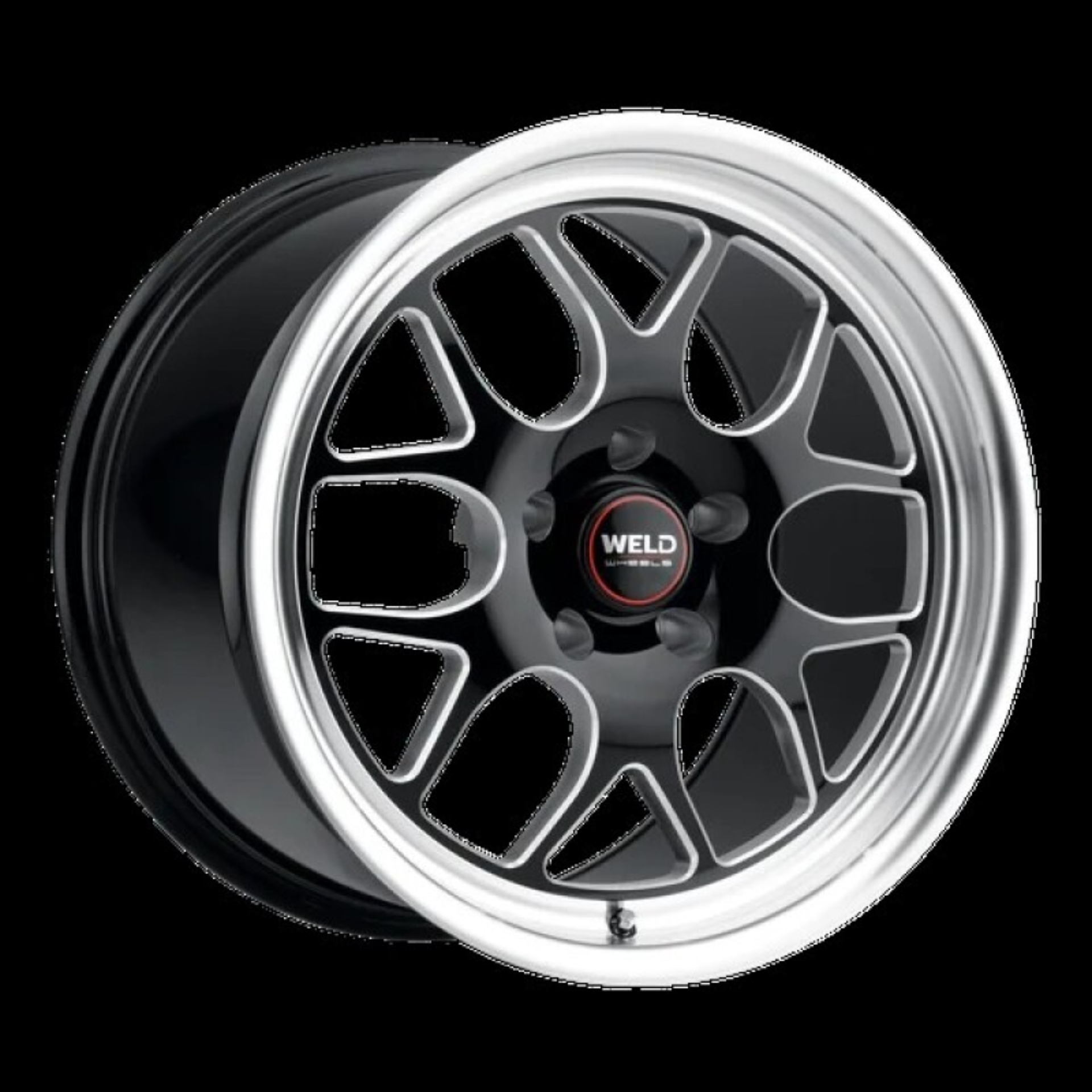 Picture of Weld Solana Drag 18x10 / 5x112 BP / ET40 / 78.1mm Bore - Gloss Black MIL DIA Wheel