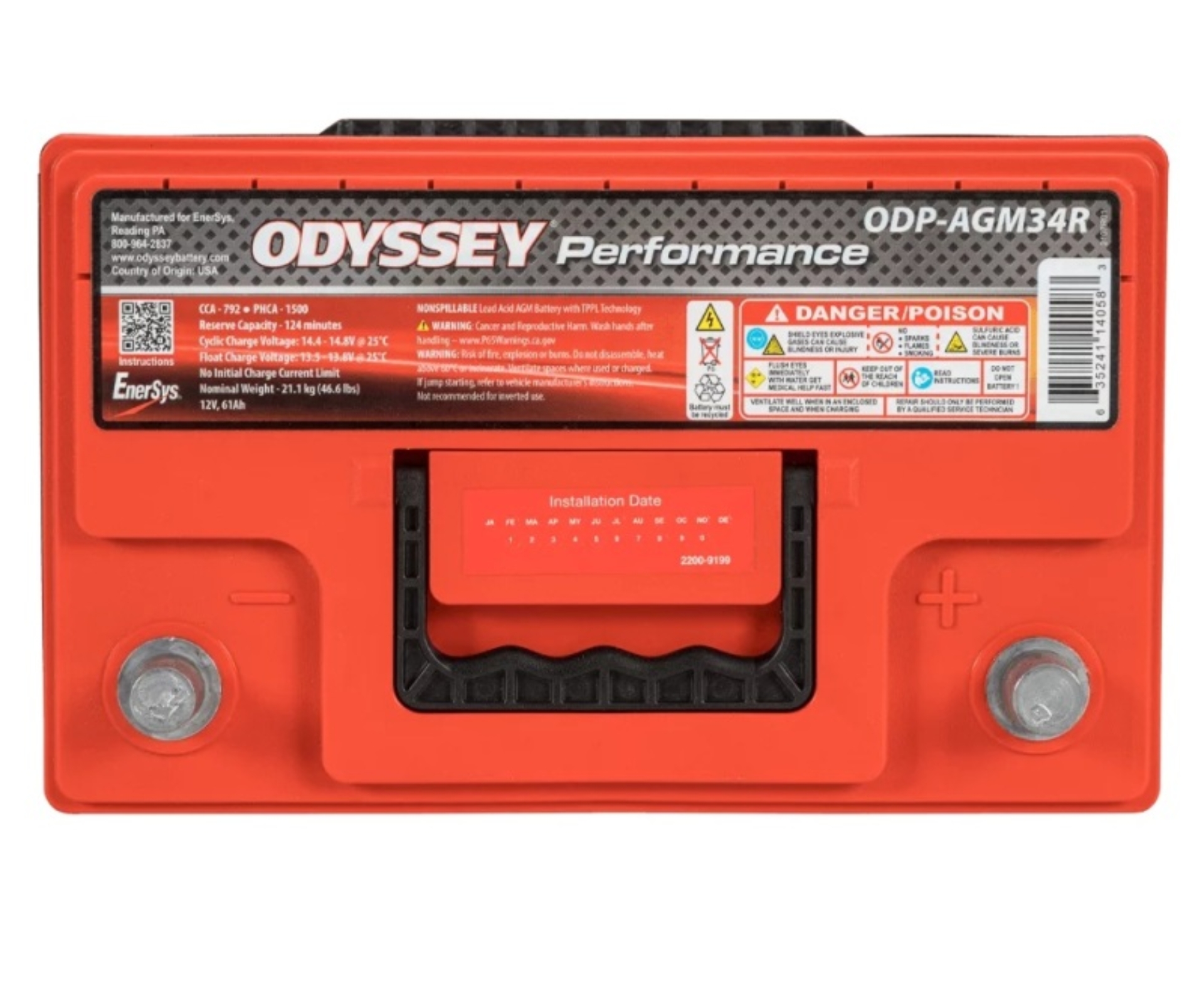 Picture of Odyssey Battery Auto/Truck/Heavy Duty & Commercial Performance AGM Battery (34R-790)