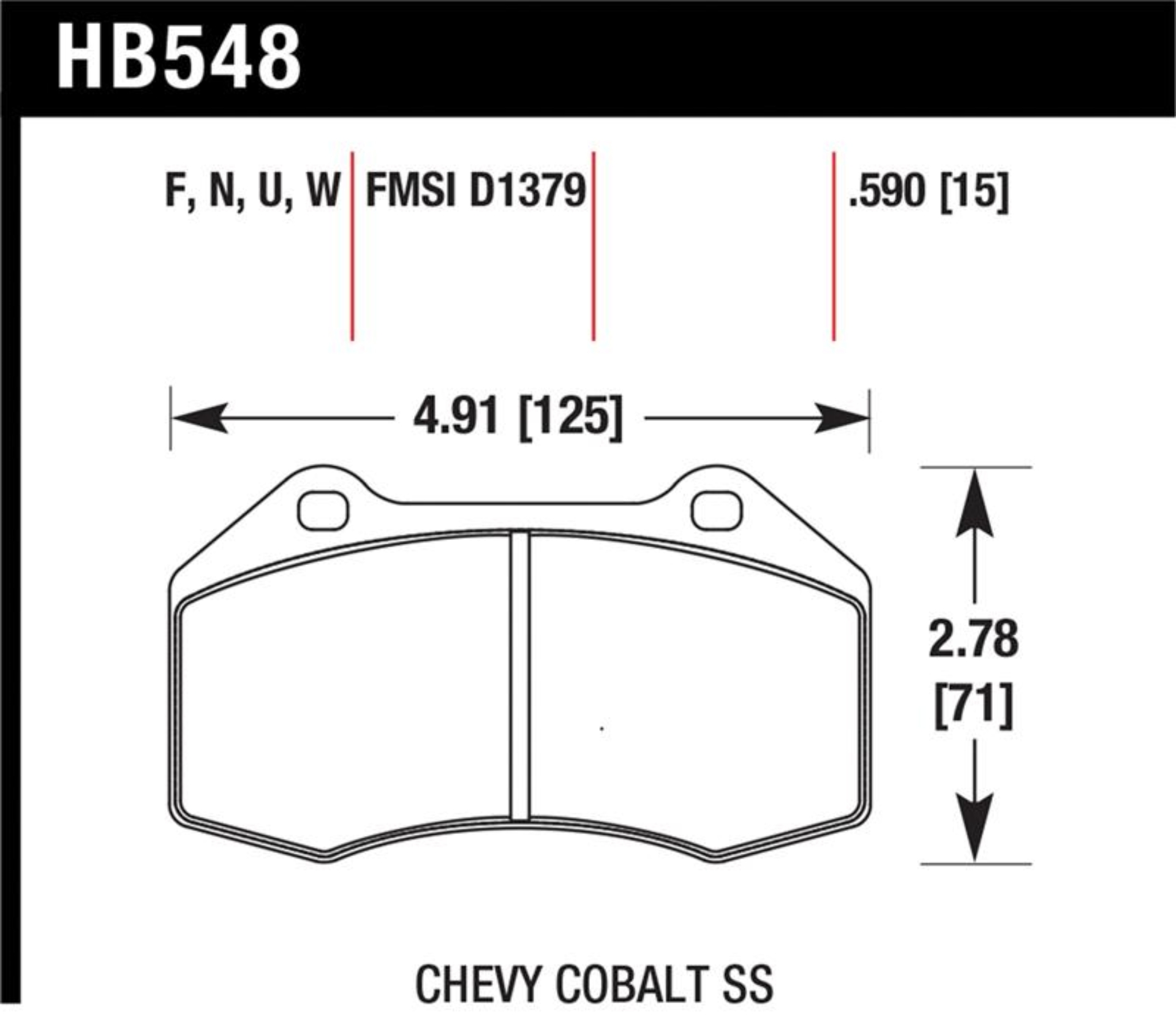Picture of Hawk Renault Clio / Cobalt SS HPS Street Front Brake Pads