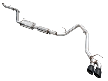 Picture of AWE Tuning Exhaust for 4th Gen Toyota Tacoma Dual Diamond Black Tips