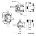 Picture of Peterson Fluid Systems R4 1-Stage Oil Pump - Left Side Mount - Rear Drive w/ Vac