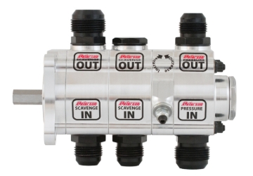 Picture of Peterson Fluid Systems R4 3-Stage Oil Pump - Left Side Mount - Rear Drive Drag - Front Pressure
