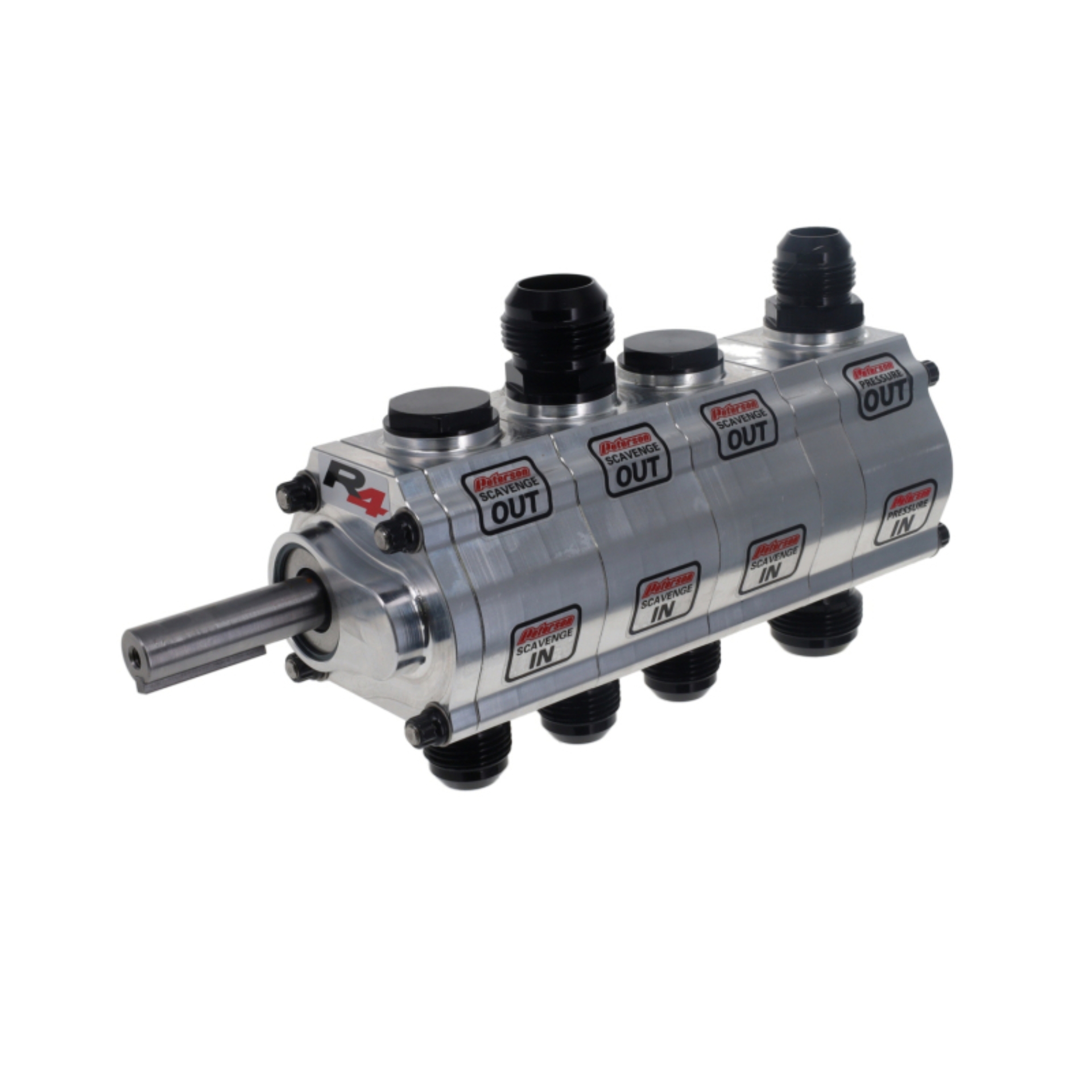 Picture of Peterson Fluid Systems R4 4-Stage Oil Pump - Rear Drive Left Side Mount - HV - Drag Adj.