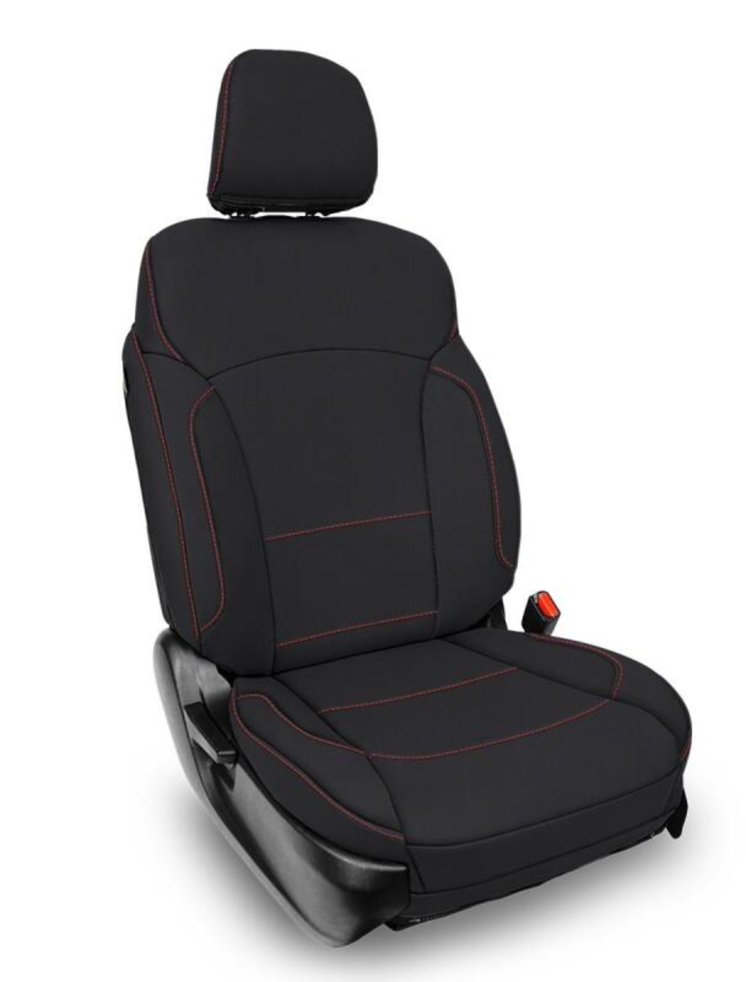 Picture of PRP 2013-2017 Subaru Crosstrek Front Seat Covers (Pair) - Black w/ Red Stitch