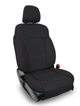 Picture of PRP 2013-2017 Subaru Crosstrek Front Seat Covers (Pair) - Black w/ Red Stitch