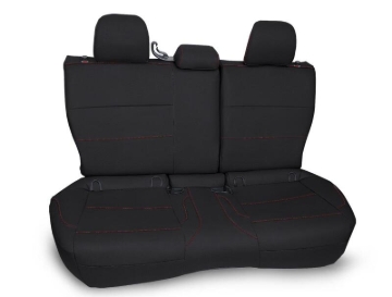 Picture of PRP 2013-2017 Subaru Crosstrek Rear Bench Seat Cover - Black w/ Red Stitch