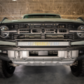 Picture of Cali Raised 2021+ Ford Raptor Bumper Light Bar Mounting Kit - 5D Optic Osram 32In DualRow Bar Spot