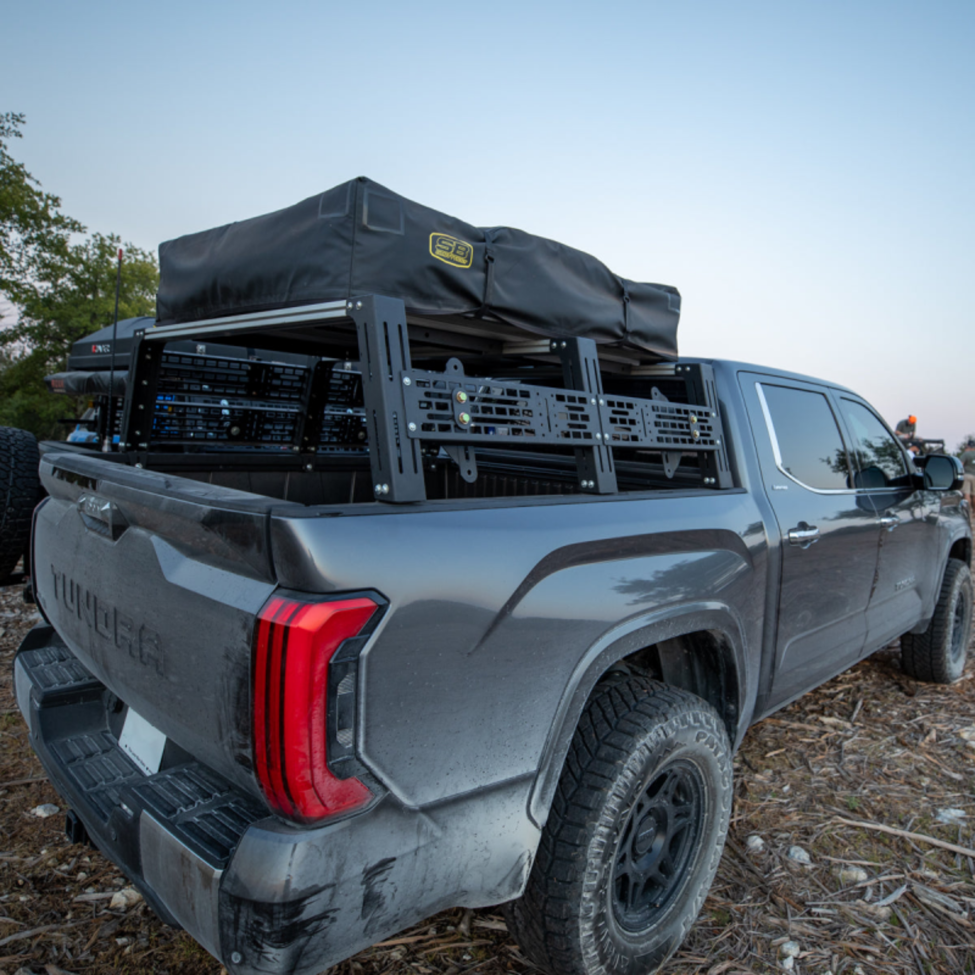 Picture of Cali Raised 2022+ Toyota Tundra Overland Bed Rack - Mid Height Rack