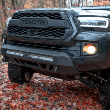 Picture of Cali Raised 16-23 Toyota Tacoma Stealth Bumper - No Bull Bar / 32In Led Bar Combo W/ Tall Switch