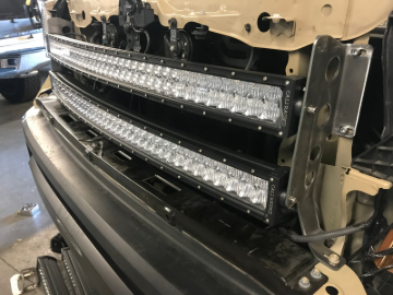 Picture of Cali Raised 14-21 Toyota Tundra 42 Hidden Grille Curved Led Light Bar Brackets Kit - Combo Beam/Led